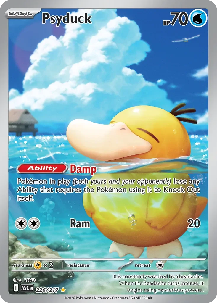 GRADED "Psyduck — Ascended Heroes 226/217 — ACE 10 GEM MINT"