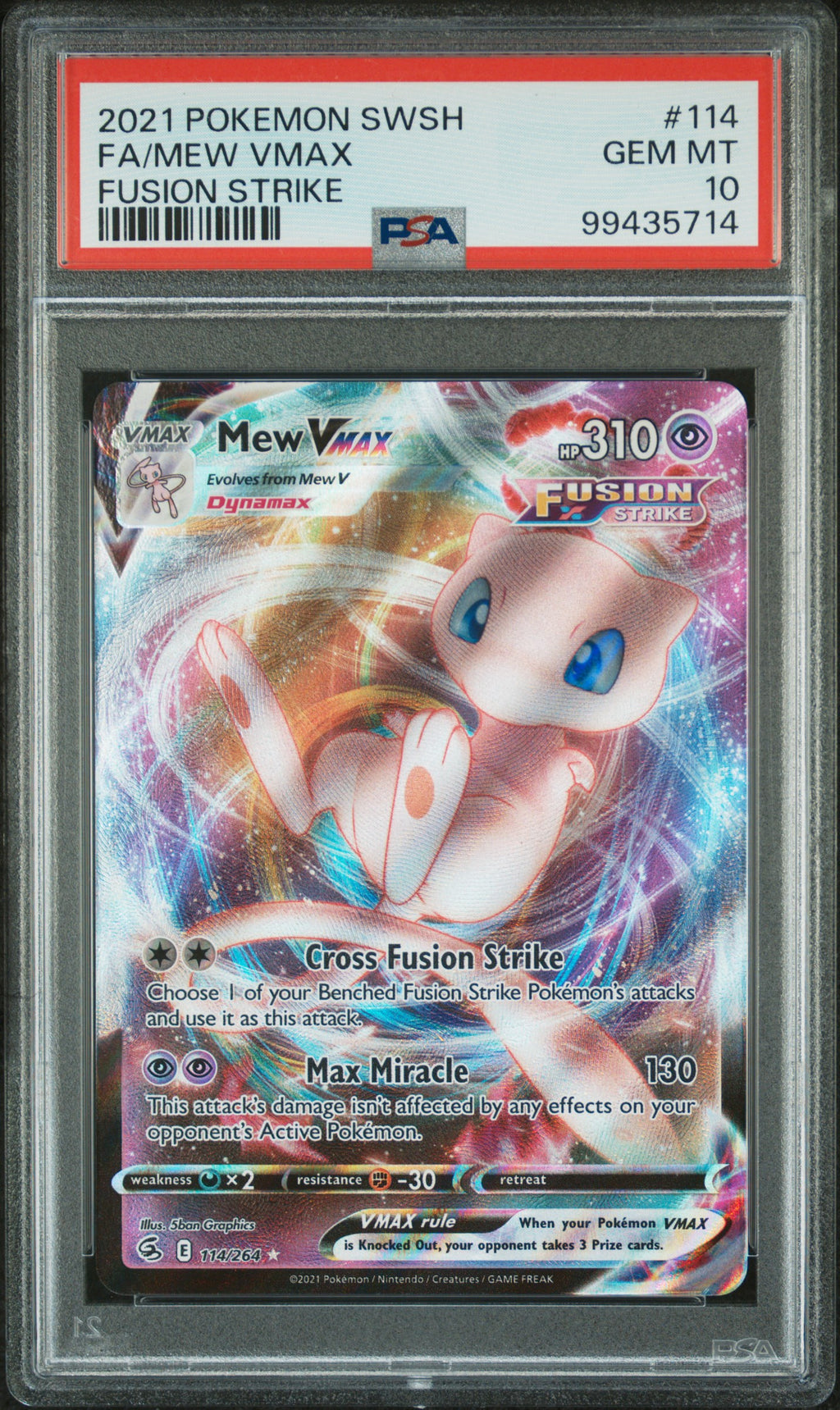 GRADED Mew Vmax 114 PSA 10