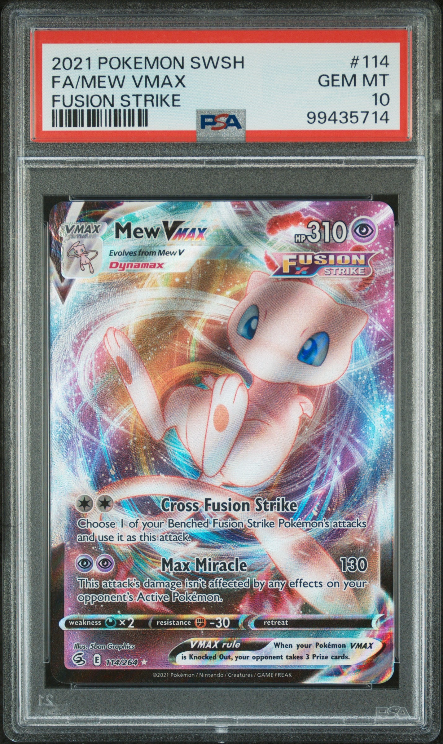 GRADED Mew Vmax 114 PSA 10