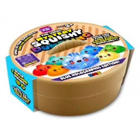 Original Viral Mystery Squishy Dumpling Blue Holographic Edition