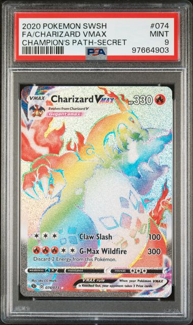 GRADED CHARIZARD VMAX 74 PSA 9