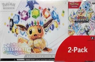 NEW SHOP STOCK Costco Pokemon Prismatic Evolutions 2-Pack Trainer Box and Booster Bundle