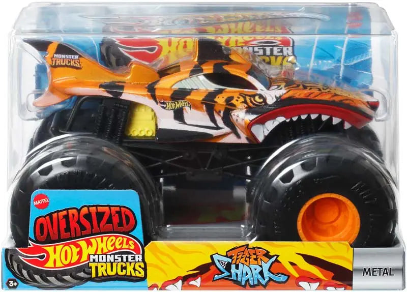 HOT WHEELS MONSTER TRUCKS OVERSIZED TIGER SHARK JDR02