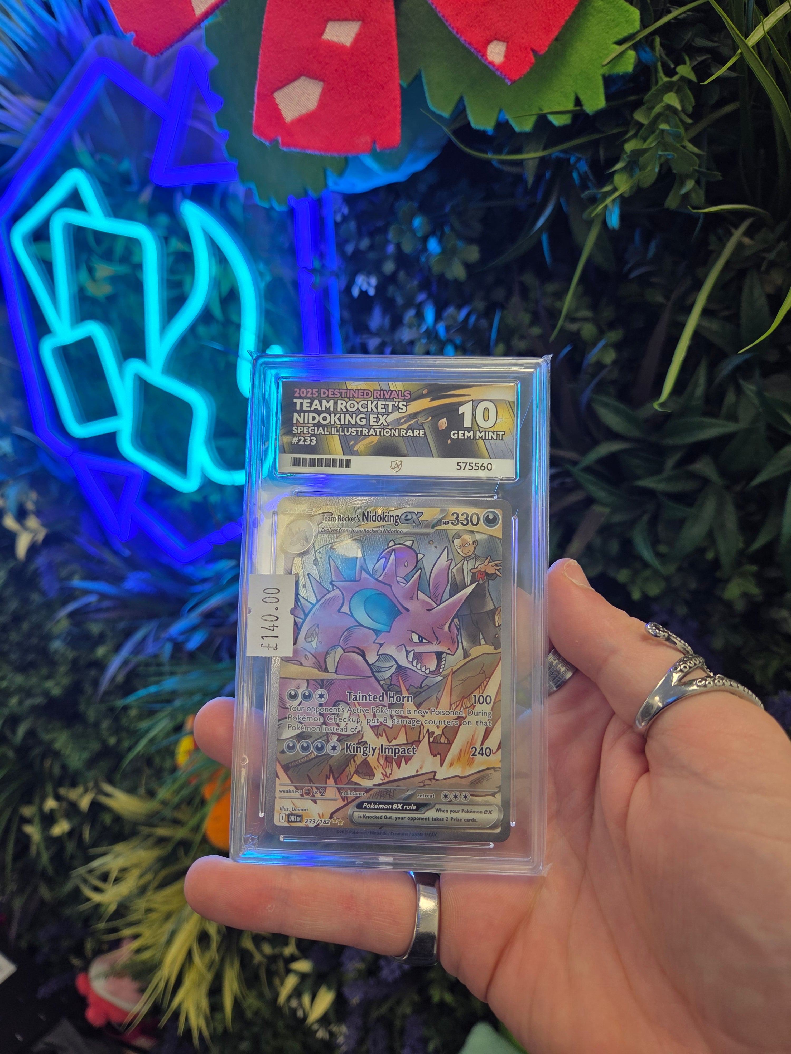 GRADED Team Rocket's Nidoking EX 233 ACE 10